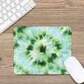 Green And Black Acid Wash Tie Dye Print Mouse Pad