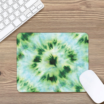 Green And Black Acid Wash Tie Dye Print Mouse Pad