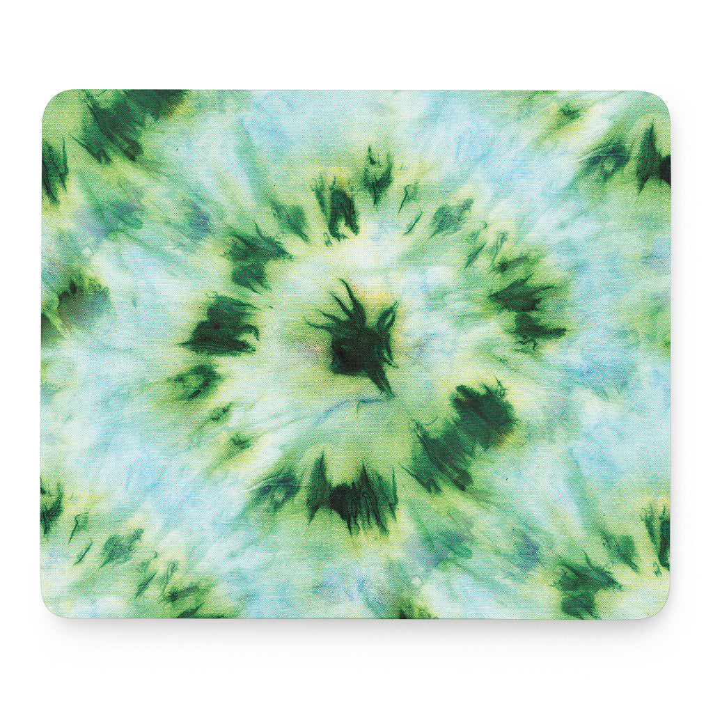 Green And Black Acid Wash Tie Dye Print Mouse Pad