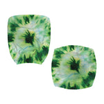 Green And Black Acid Wash Tie Dye Print Office Chair Cover