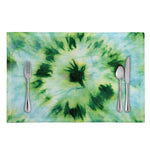 Green And Black Acid Wash Tie Dye Print Placemat