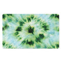 Green And Black Acid Wash Tie Dye Print Polyester Doormat