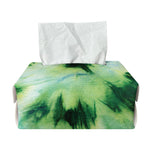 Green And Black Acid Wash Tie Dye Print Rectangle Tissue Box Cover