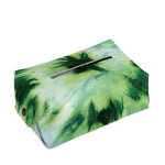 Green And Black Acid Wash Tie Dye Print Rectangle Tissue Box Cover