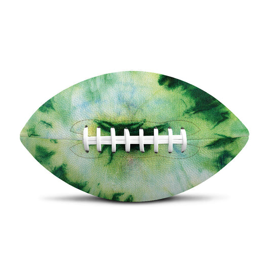Green And Black Acid Wash Tie Dye Print Rugby Ball