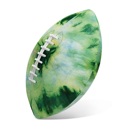 Green And Black Acid Wash Tie Dye Print Rugby Ball