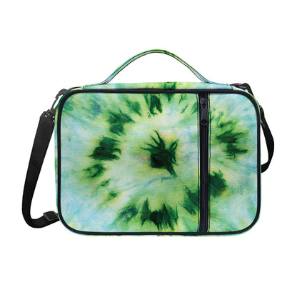 Green And Black Acid Wash Tie Dye Print Shoulder Strap Bible Bag