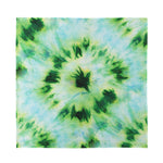 Green And Black Acid Wash Tie Dye Print Silk Bandana