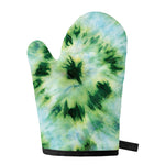 Green And Black Acid Wash Tie Dye Print Single Oven Mitt