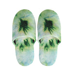Green And Black Acid Wash Tie Dye Print Slippers