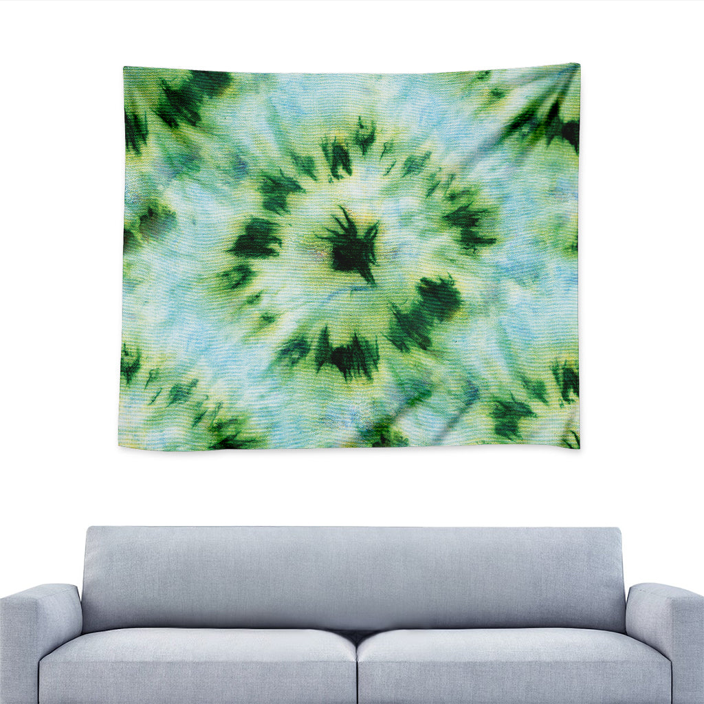 Green And Black Acid Wash Tie Dye Print Tapestry