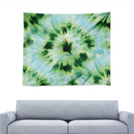 Green And Black Acid Wash Tie Dye Print Tapestry