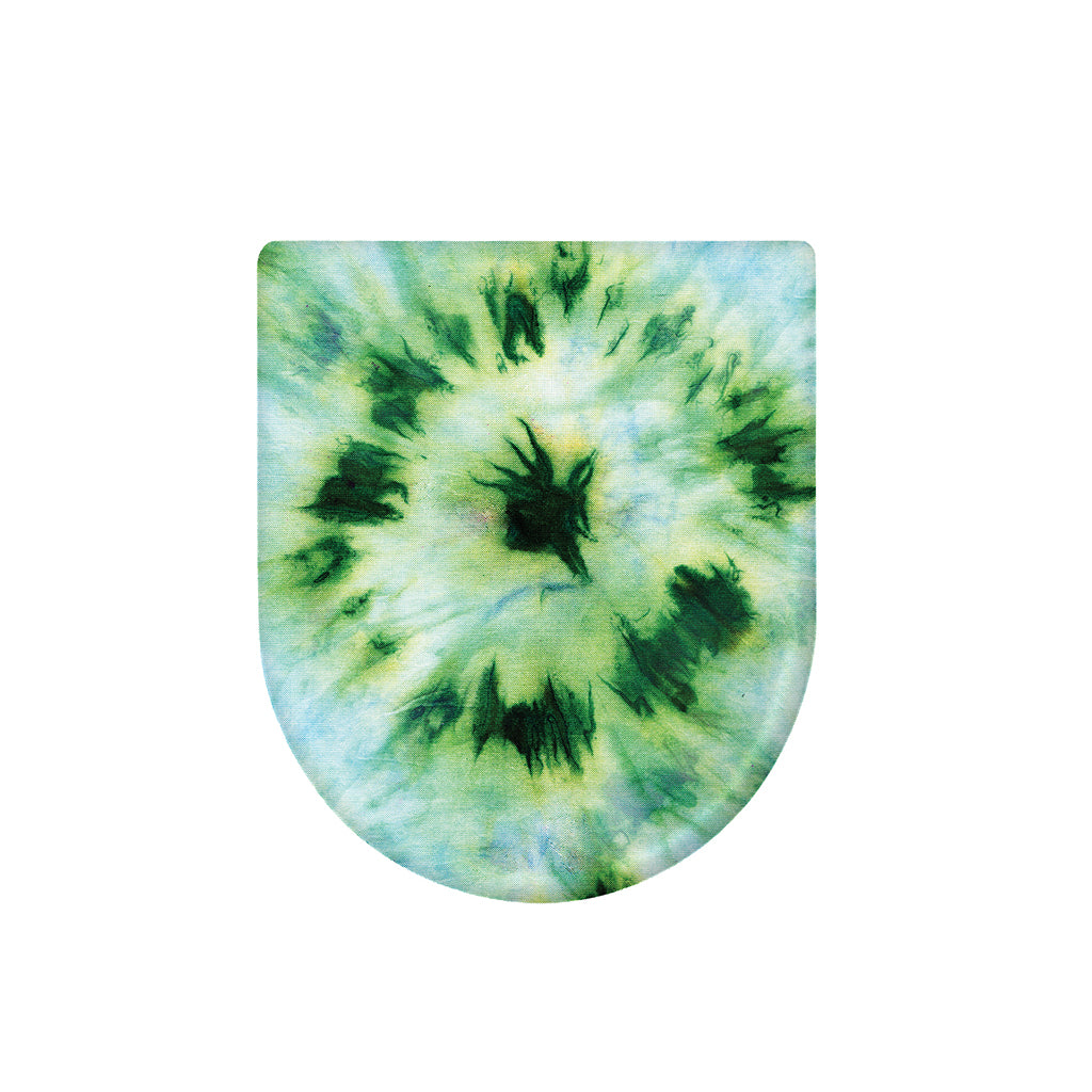 Green And Black Acid Wash Tie Dye Print Toilet Lid Cover