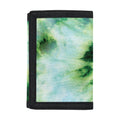 Green And Black Acid Wash Tie Dye Print Trifold Wallet