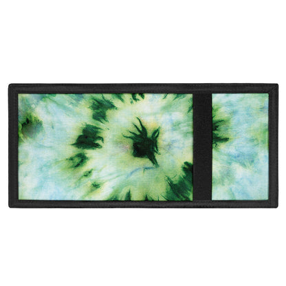 Green And Black Acid Wash Tie Dye Print Trifold Wallet
