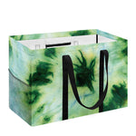 Green And Black Acid Wash Tie Dye Print Utility Tote Bag