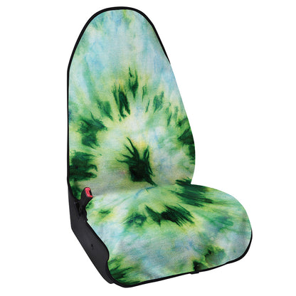 Green And Black Acid Wash Tie Dye Print Waterproof Car Seat Cover