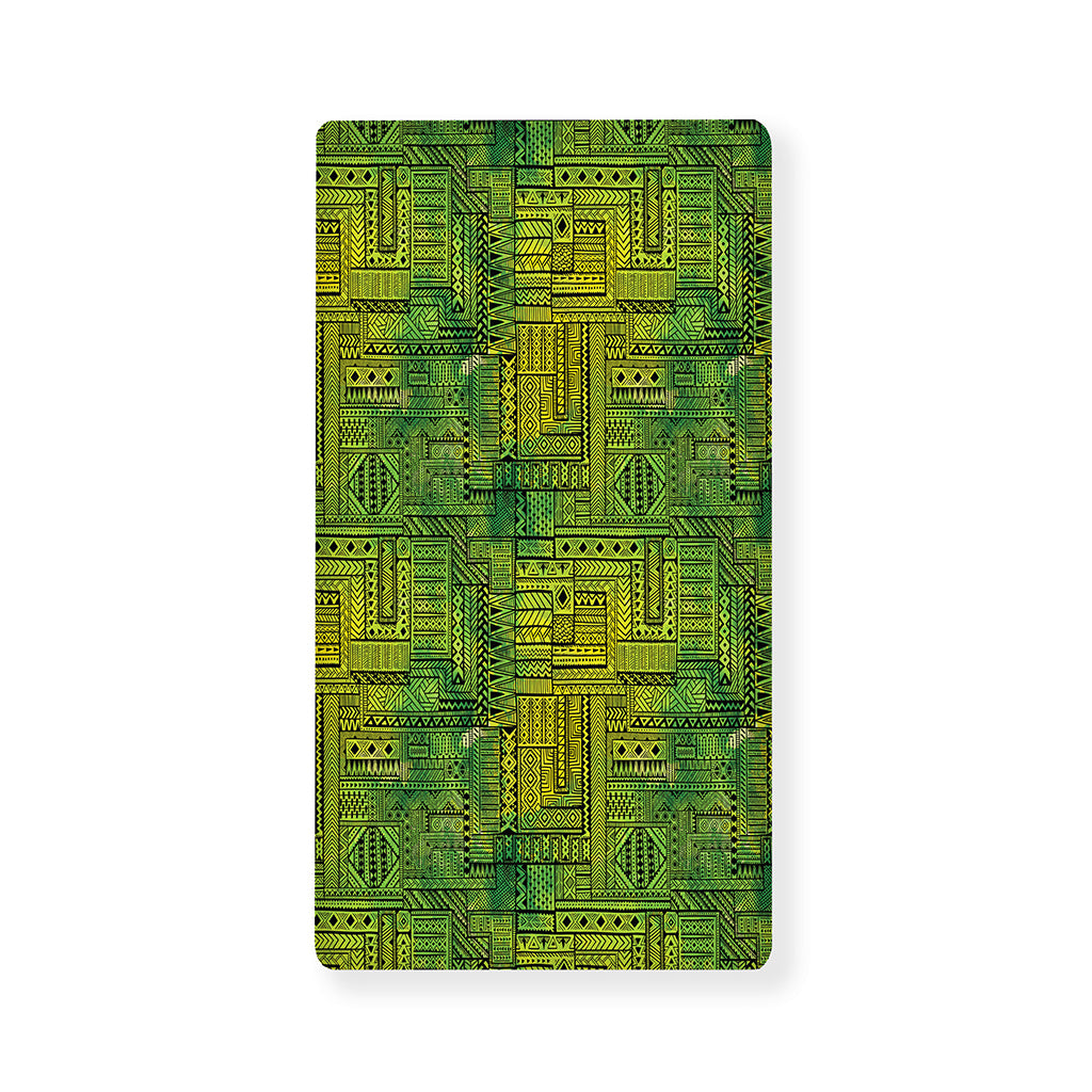 Green And Black African Ethnic Print Baby Crib Sheet