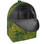 Green And Black African Ethnic Print Backpack