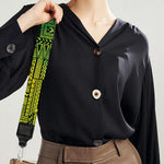 Green And Black African Ethnic Print Bag Strap