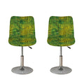 Green And Black African Ethnic Print Bar Stool Covers