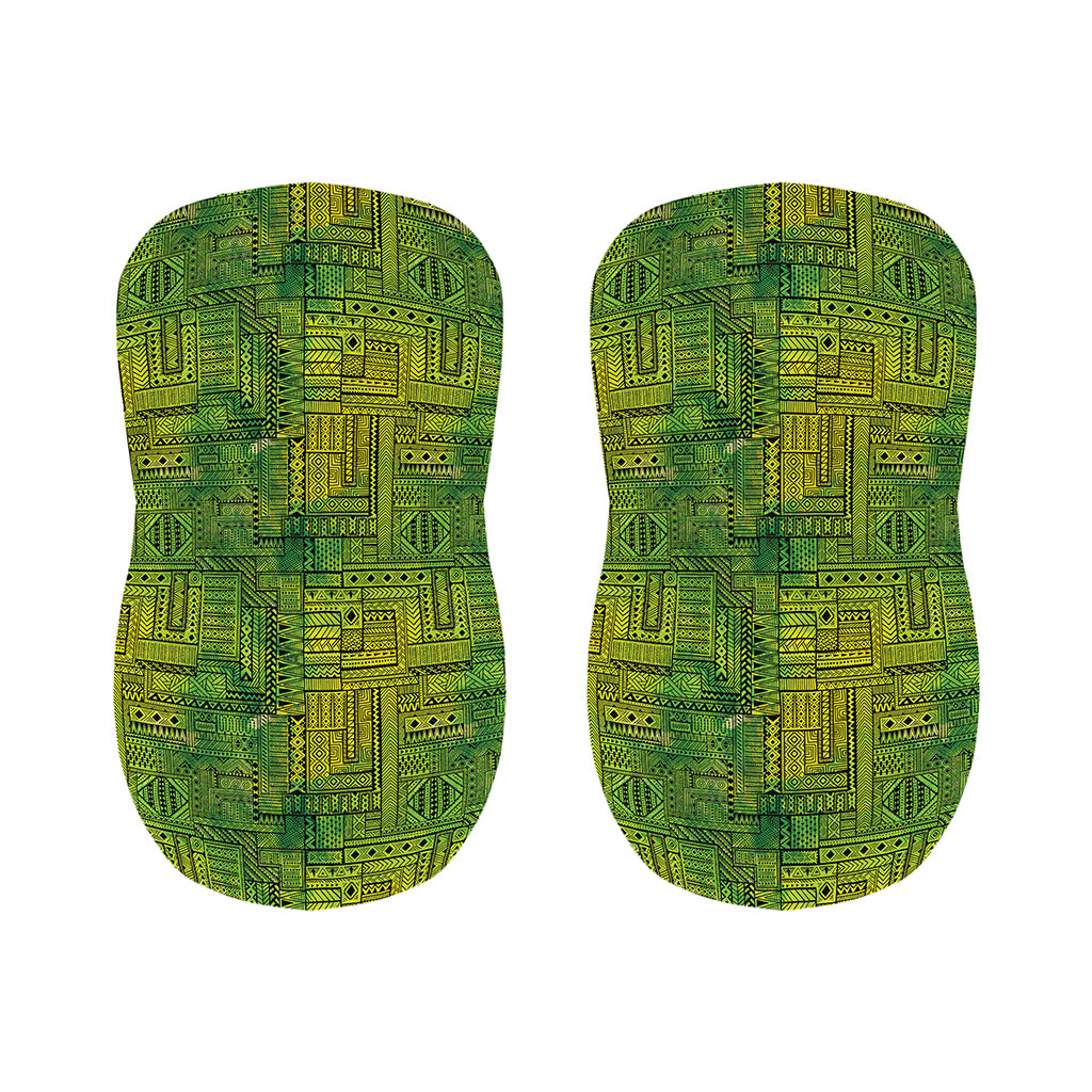 Green And Black African Ethnic Print Bar Stool Covers