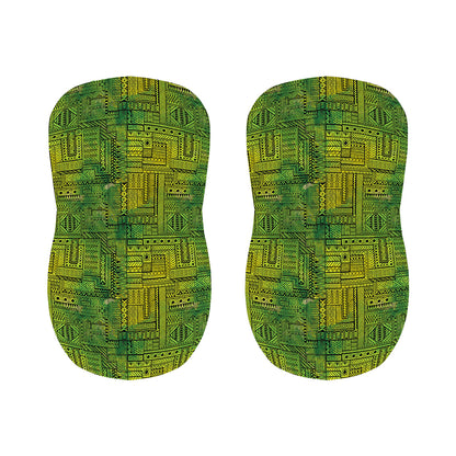 Green And Black African Ethnic Print Bar Stool Covers