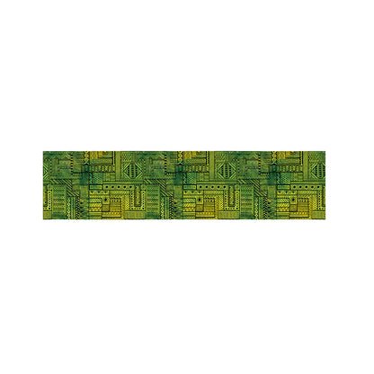 Green And Black African Ethnic Print Bed Runner