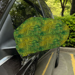 Green And Black African Ethnic Print Car Side Mirror Covers