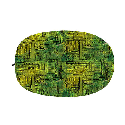 Green And Black African Ethnic Print Car Side Mirror Covers