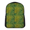 Green And Black African Ethnic Print Casual Backpack