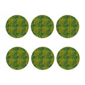 Green And Black African Ethnic Print Coaster Set