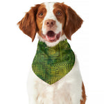 Green And Black African Ethnic Print Dog Bandana