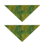 Green And Black African Ethnic Print Dog Bandana