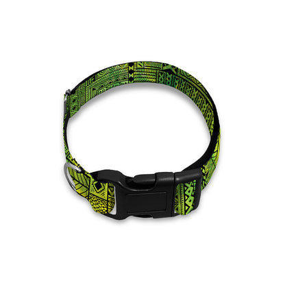 Green And Black African Ethnic Print Dog Collar