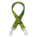 Green And Black African Ethnic Print Dog Seat Belt