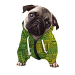 Green And Black African Ethnic Print Dog Zip Up Hoodie
