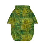 Green And Black African Ethnic Print Dog Zip Up Hoodie