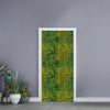 Green And Black African Ethnic Print Door Sticker