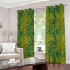 Green And Black African Ethnic Print Extra Wide Grommet Curtains