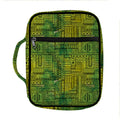 Green And Black African Ethnic Print Front Pocket Bible Bag