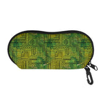 Green And Black African Ethnic Print Glasses Case