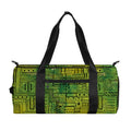 Green And Black African Ethnic Print Gym Bag