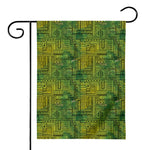 Green And Black African Ethnic Print House Flag