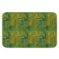Green And Black African Ethnic Print Indoor Door Mat
