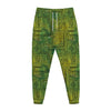 Green And Black African Ethnic Print Jogger Pants