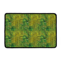 Green And Black African Ethnic Print Kitchen Mat