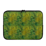 Green And Black African Ethnic Print Laptop Sleeve