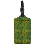Green And Black African Ethnic Print Luggage Tag