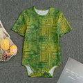 Green And Black African Ethnic Print Men's Bodysuit